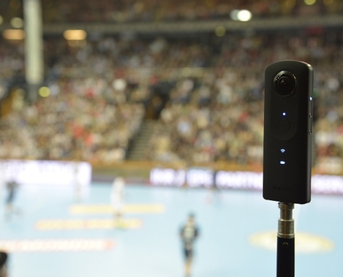 Premiere in der Handball Bundesliga. realTV und THW Kiel drehen 360°-Video